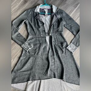 Scrapbook knit grey long cardigan size medium